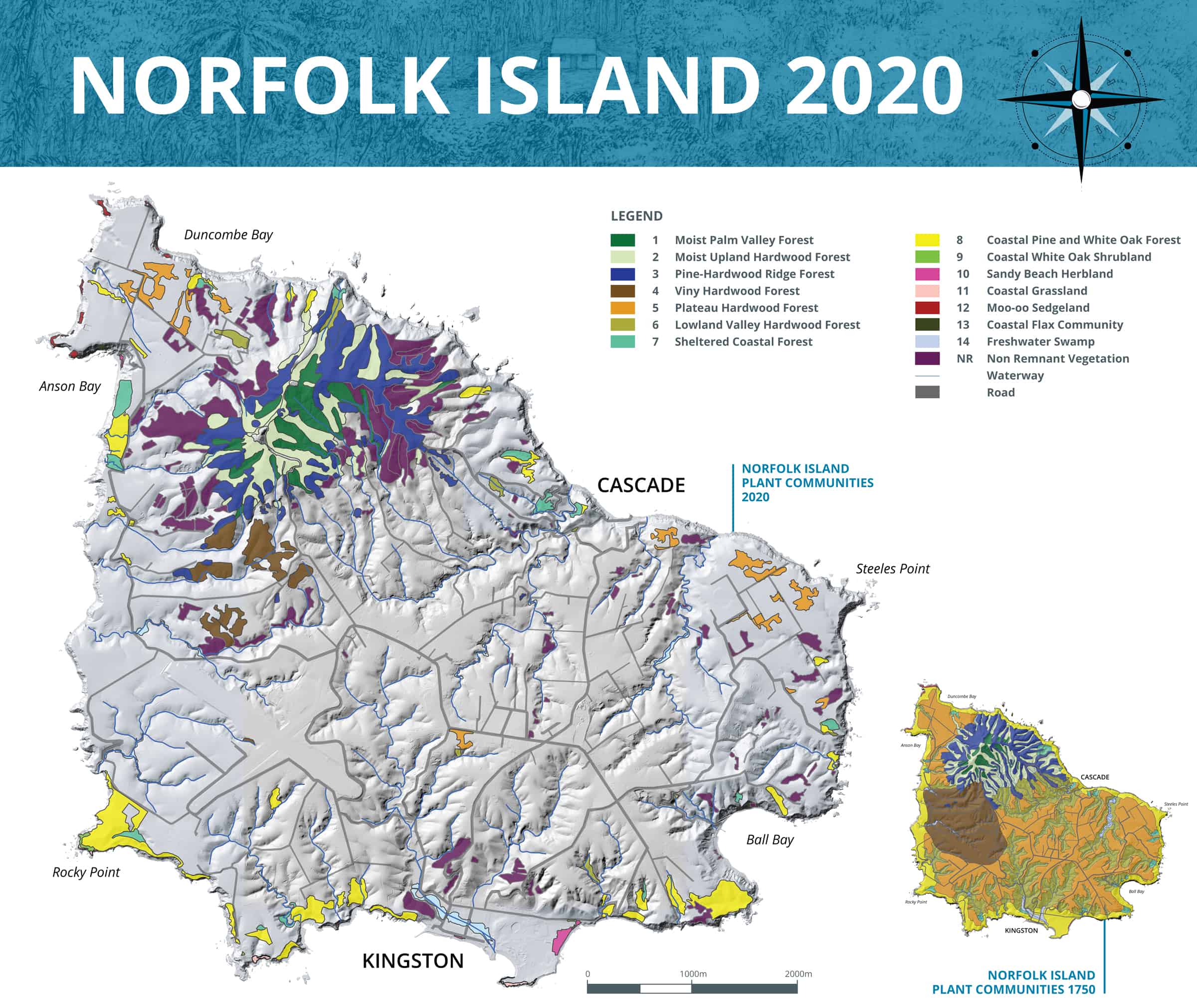 Norfolk Island vegetation map, 2020.