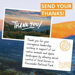 Thank you card to Minister Sharpe and Senator Pocock